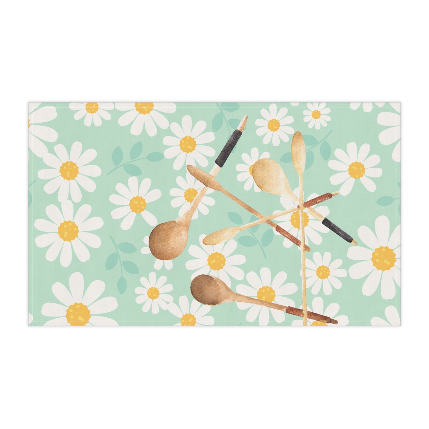 Floral Spoon Tea Towels - Charming Kitchen Décor for Cooking Enthusiasts