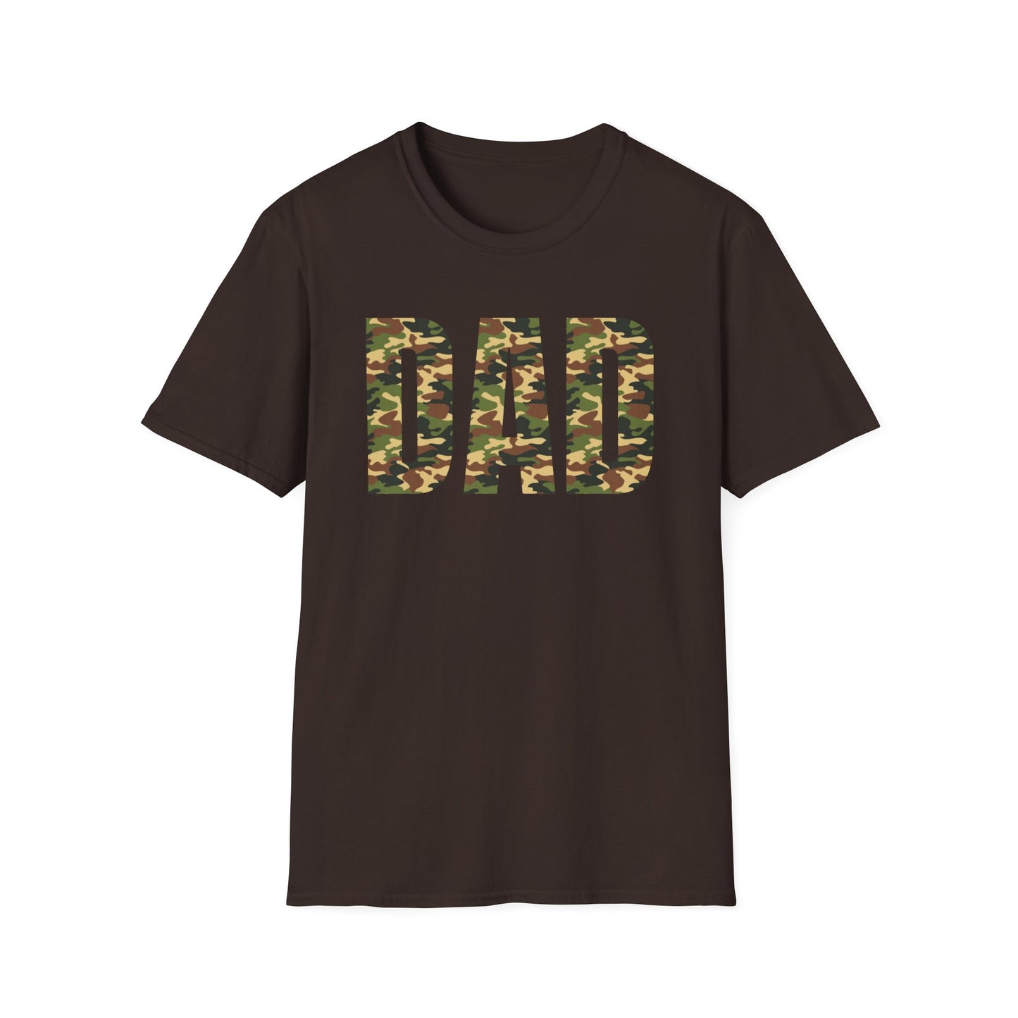 Camo Dad T-Shirt | Unisex Softstyle Tee for Father's Day & Casual Wear