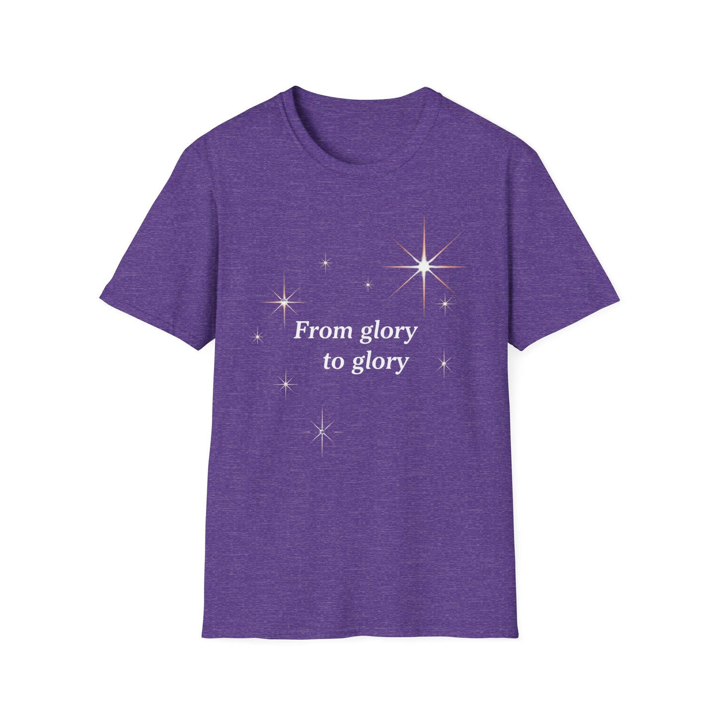 Inspirational Star-Embellished Unisex T-Shirt - 'From Glory to Glory'