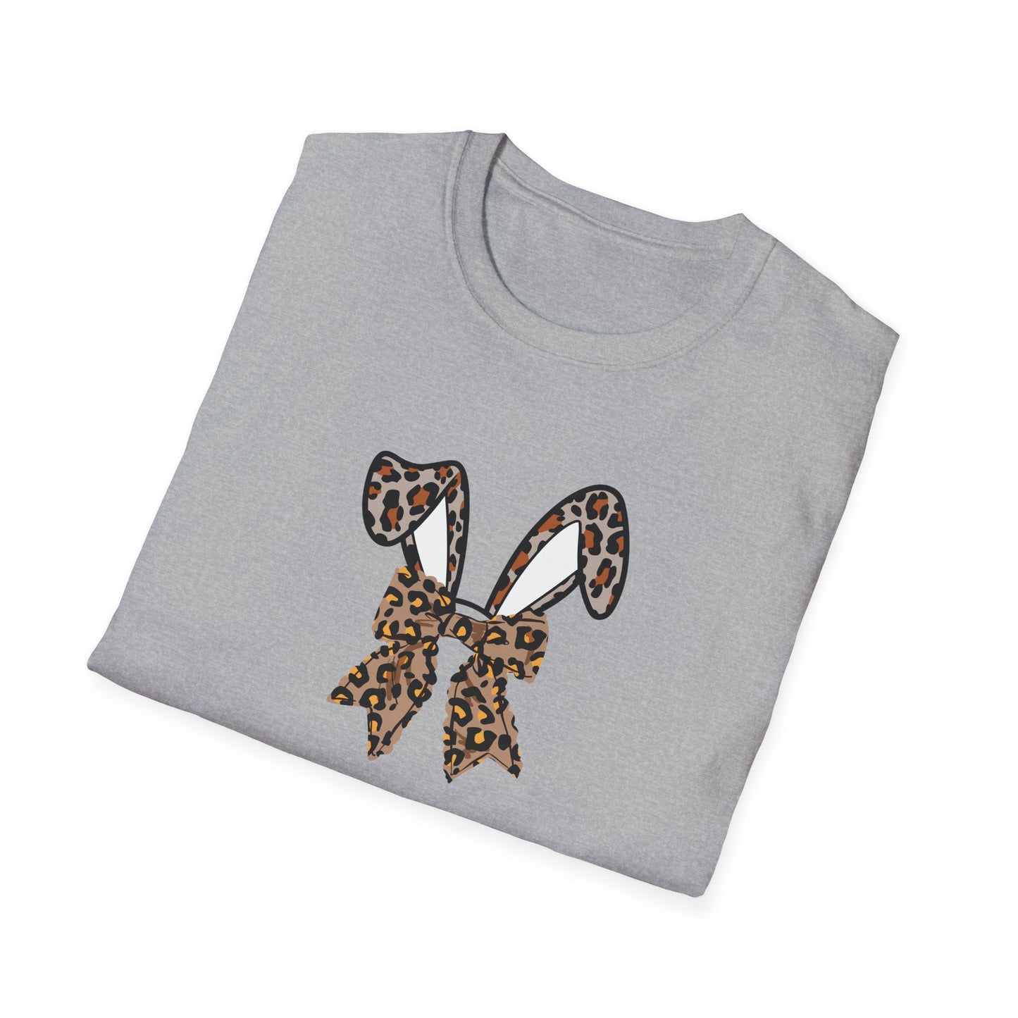 Leopard Print Bunny Ears T-Shirt - Unisex Softstyle Tee
