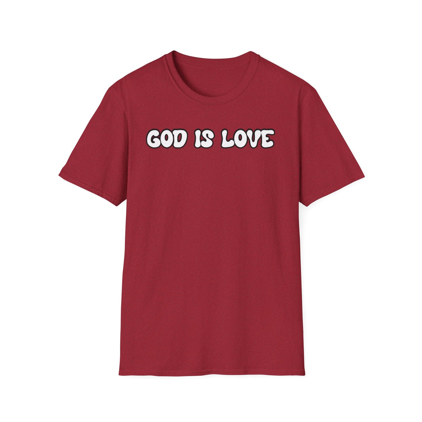 God Is Love Unisex Softstyle T-Shirt - Inspirational Faith Tee for Everyday Wear