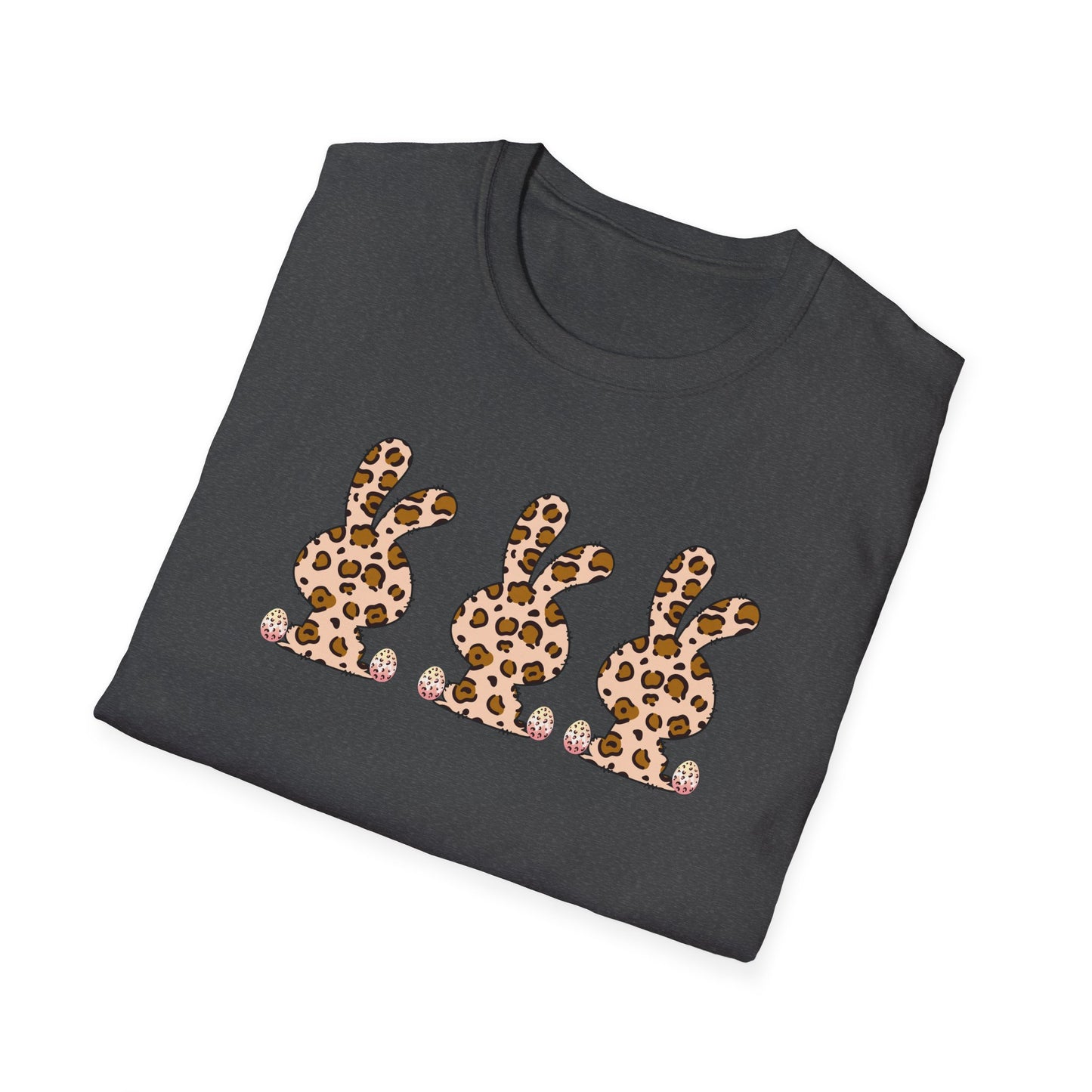 Leopard Print Bunny Unisex Softstyle T-Shirt - Casual Fun Fashion