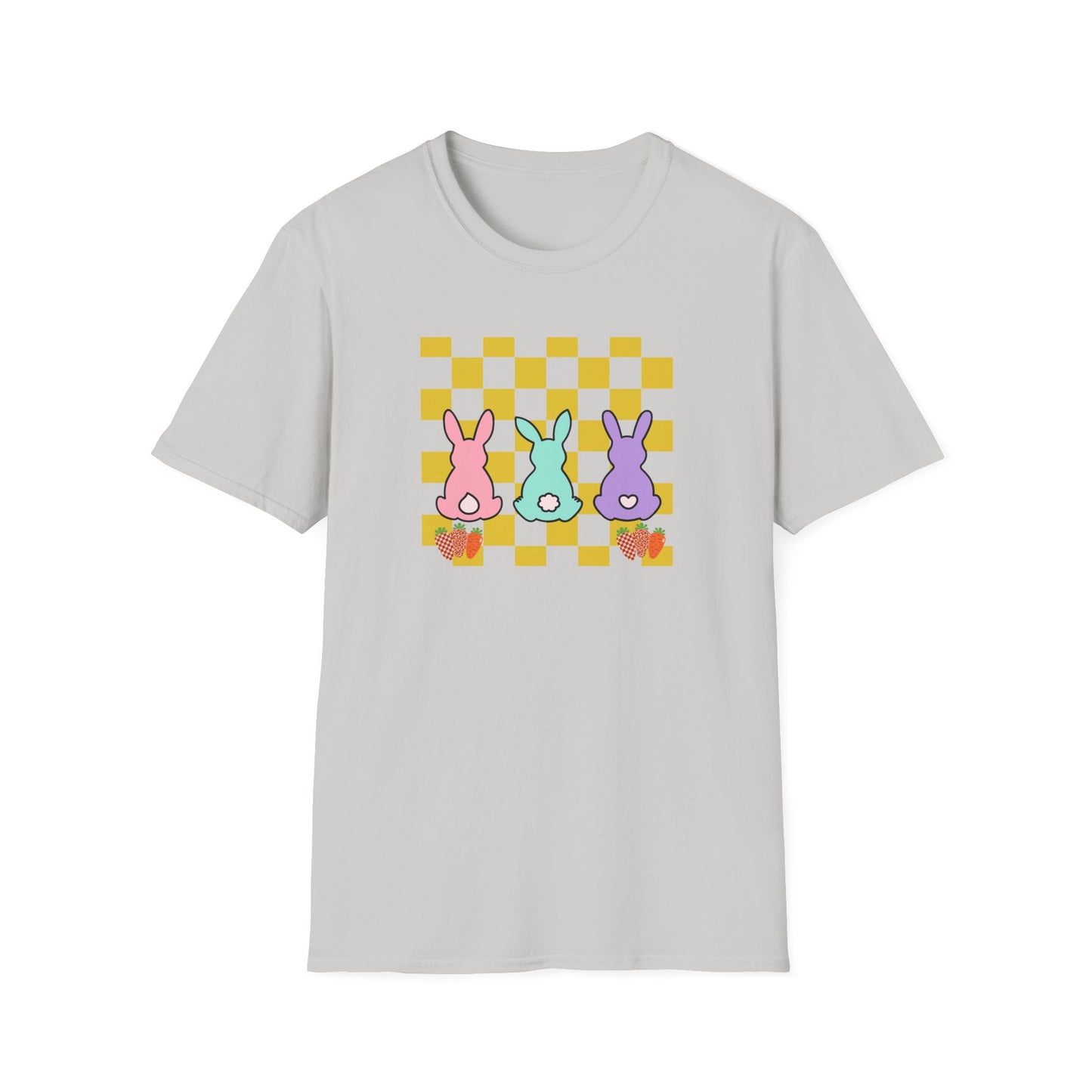 Spring Bunny Vibes Unisex Softstyle T-Shirt - Cute Easter Graphic Tee