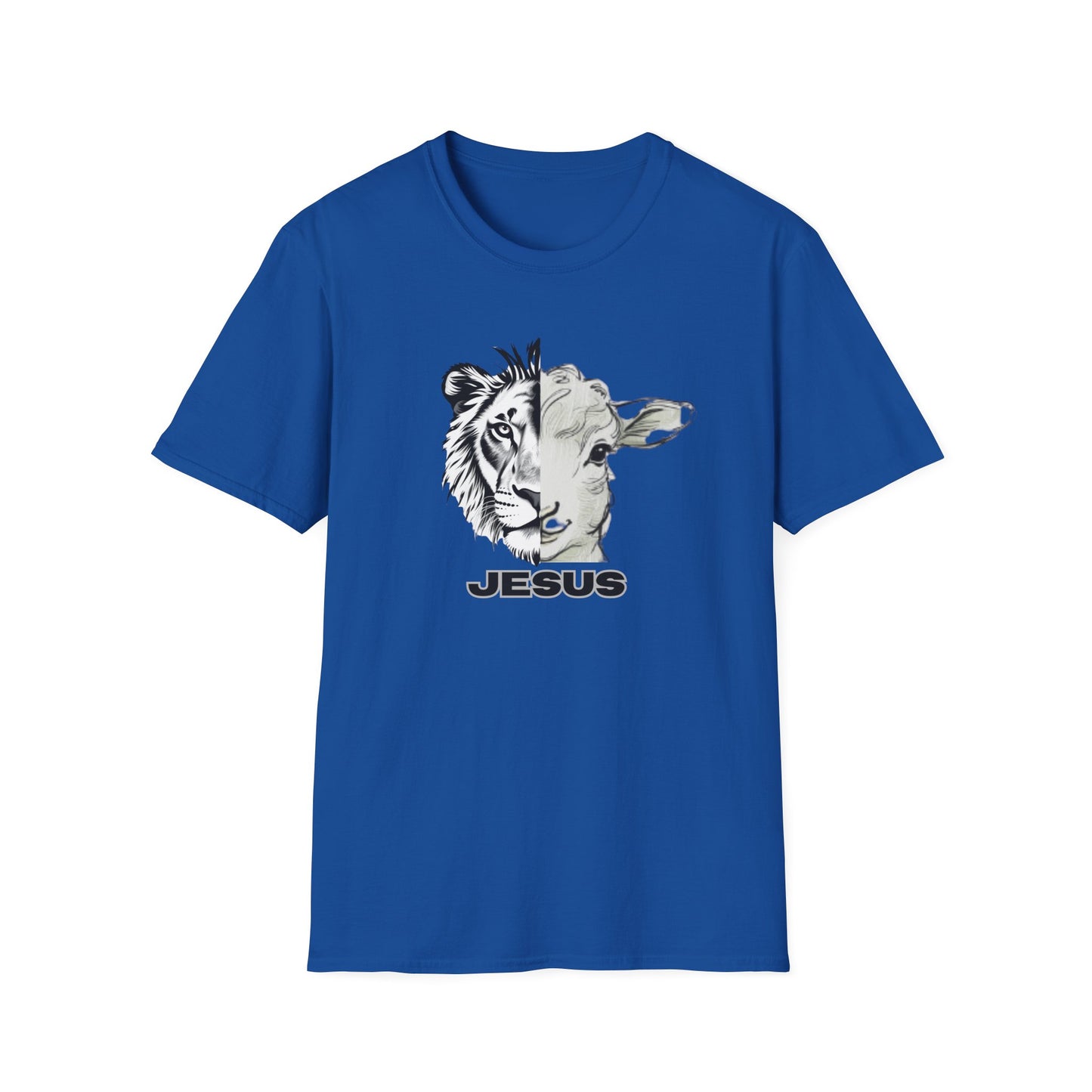 Jesus Lion and Lamb T-Shirt | Unisex Softstyle Tee, Christian Faith Shirt, Inspirational Gift, Religious Apparel, Unique Graphic Top