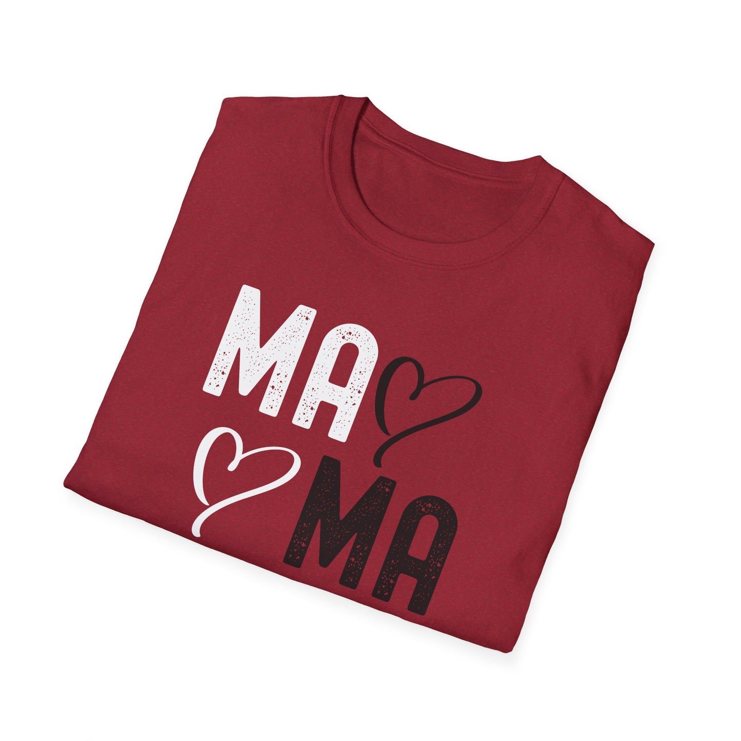 Mama Heart Unisex Softstyle T-Shirt - Perfect Gift for Moms