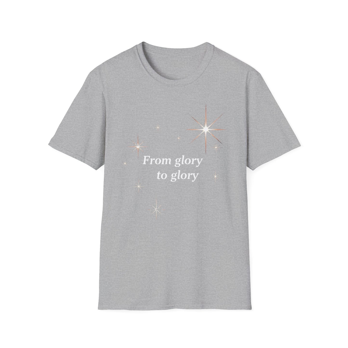 Inspirational Star-Embellished Unisex T-Shirt - 'From Glory to Glory'