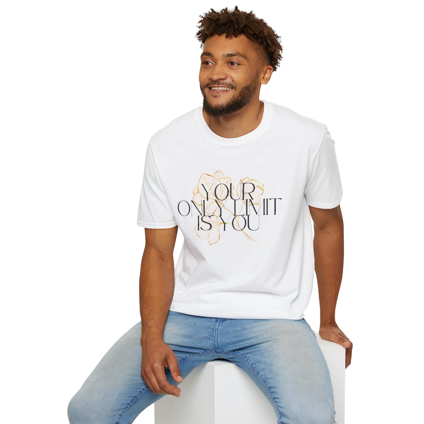 Inspirational Floral T-Shirt - 'Your Only Limit is You'