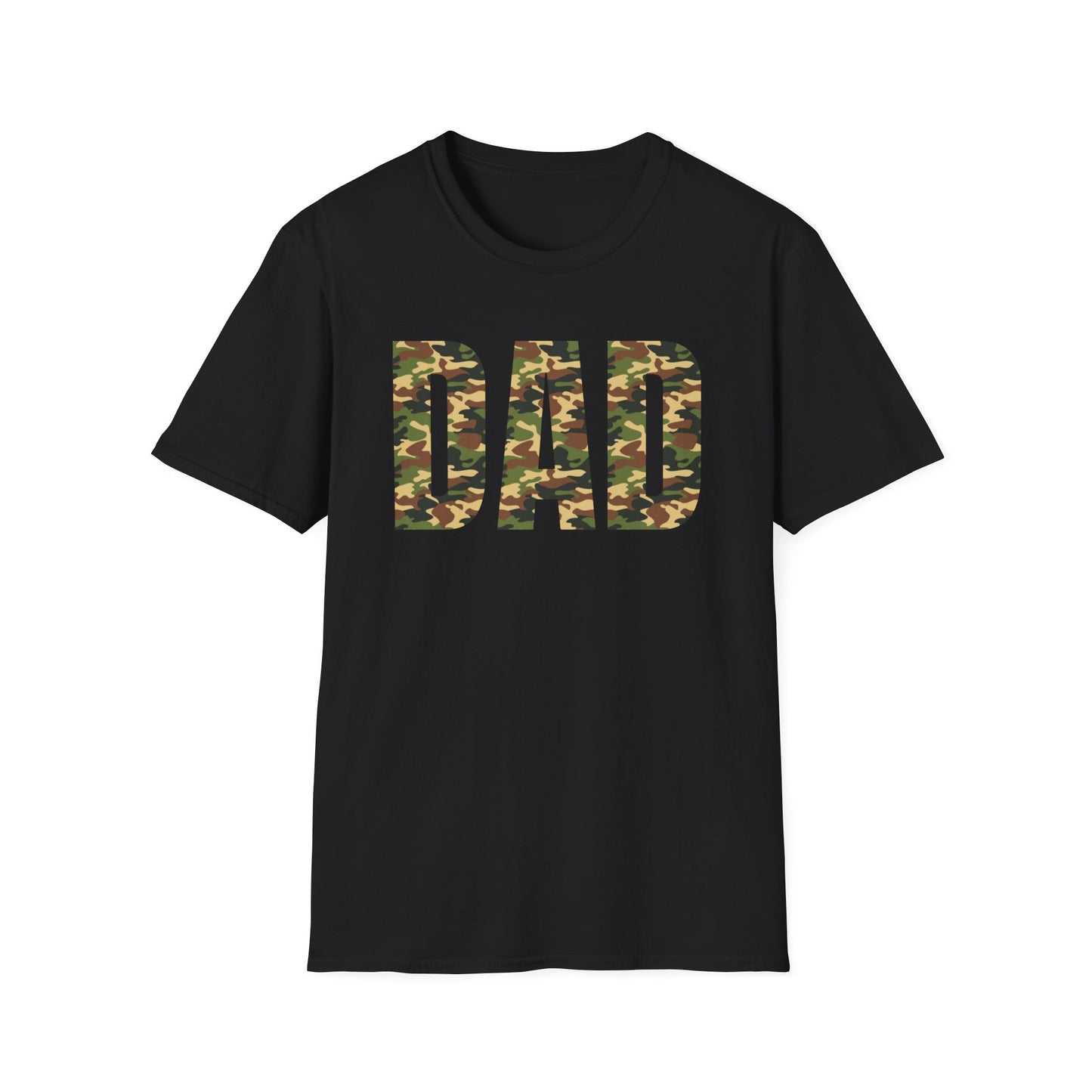 Camo Dad T-Shirt | Unisex Softstyle Tee for Father's Day & Casual Wear