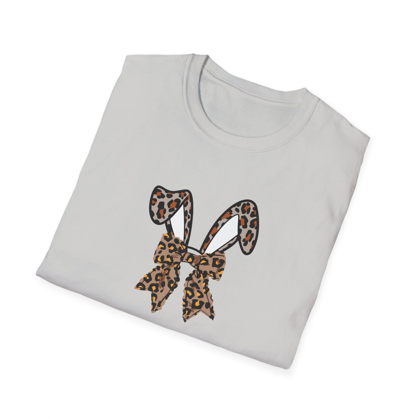 Leopard Print Bunny Ears T-Shirt - Unisex Softstyle Tee