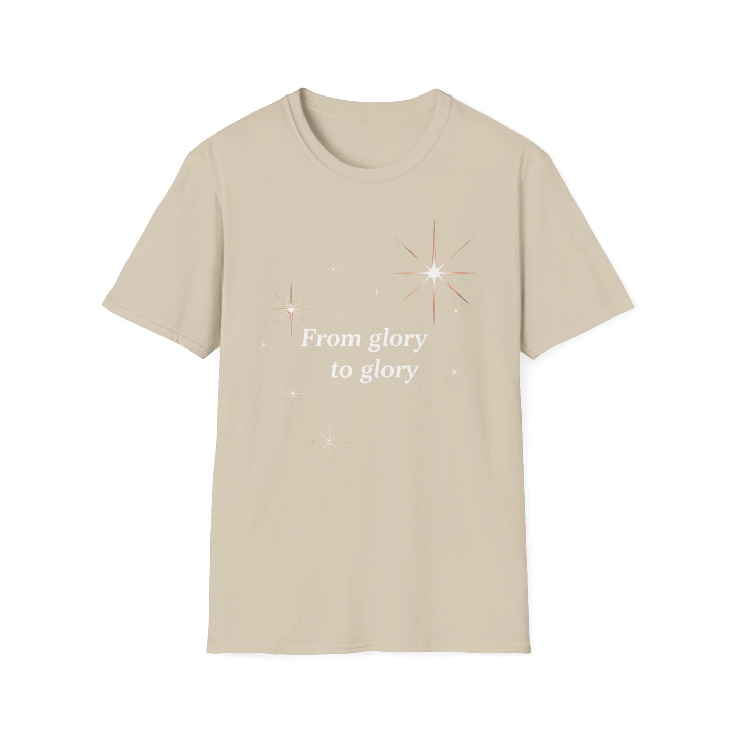 Inspirational Star-Embellished Unisex T-Shirt - 'From Glory to Glory'