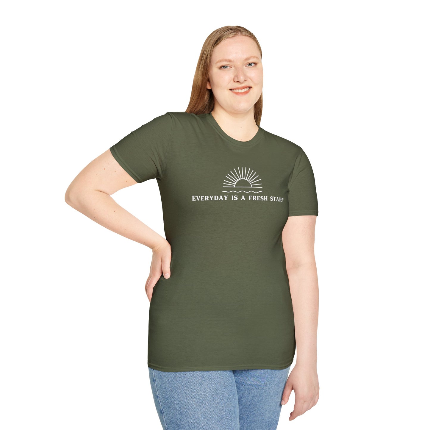 Unisex Softstyle T-Shirt - "Everyday Is A Fresh Start" Inspirational Tee