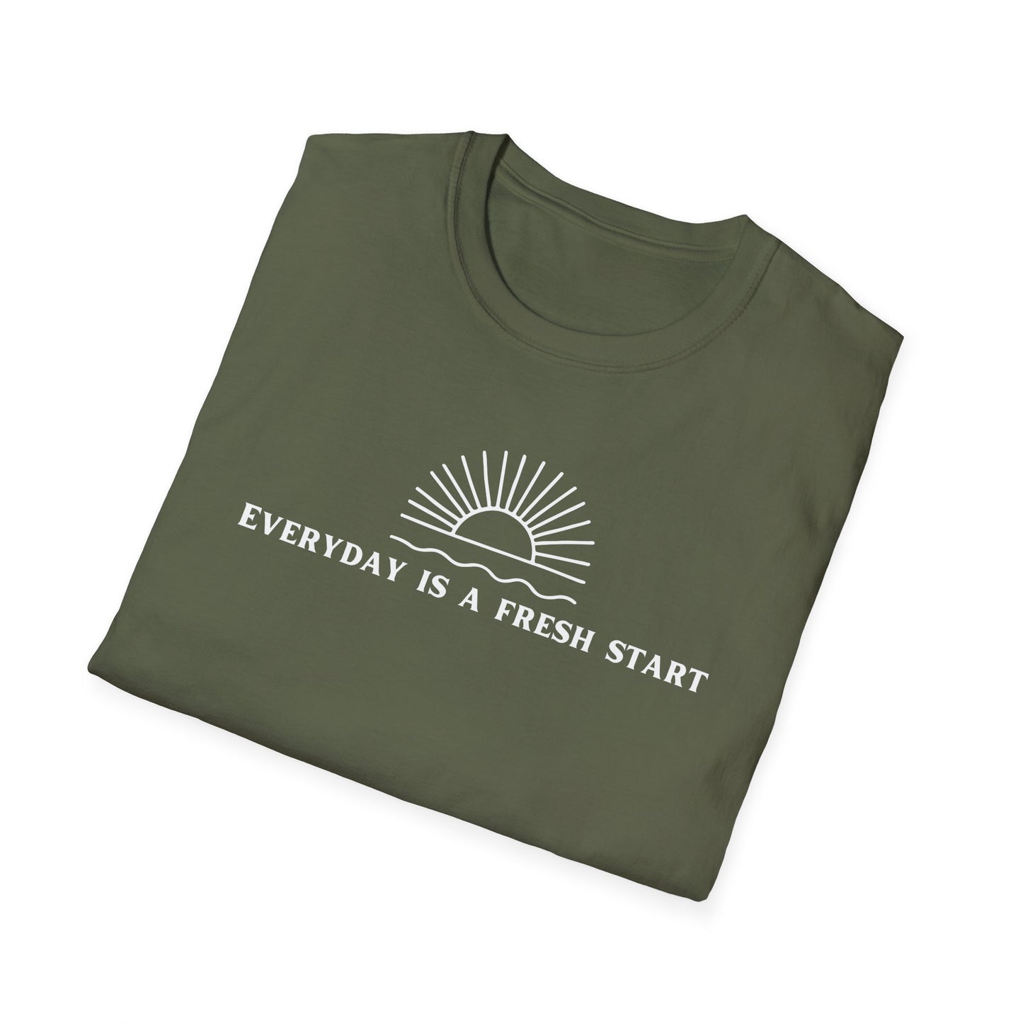 Unisex Softstyle T-Shirt - "Everyday Is A Fresh Start" Inspirational Tee