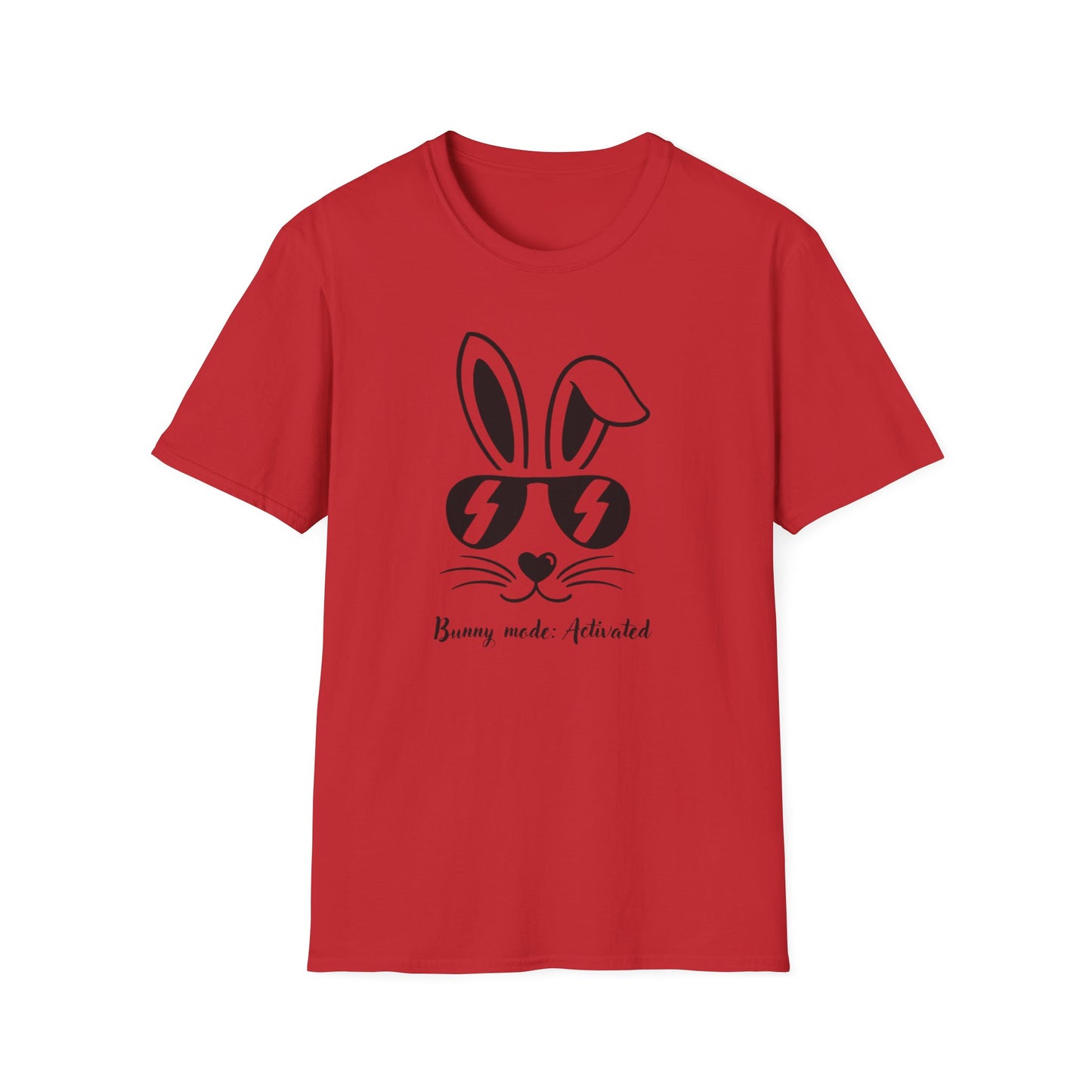 Bunny Mode Activated Unisex Softstyle T-Shirt | Cute Animal Graphic Tee for Casual Outfits