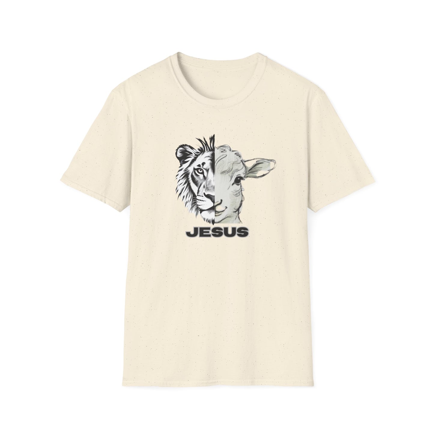 Jesus Lion and Lamb T-Shirt | Unisex Softstyle Tee, Christian Faith Shirt, Inspirational Gift, Religious Apparel, Unique Graphic Top