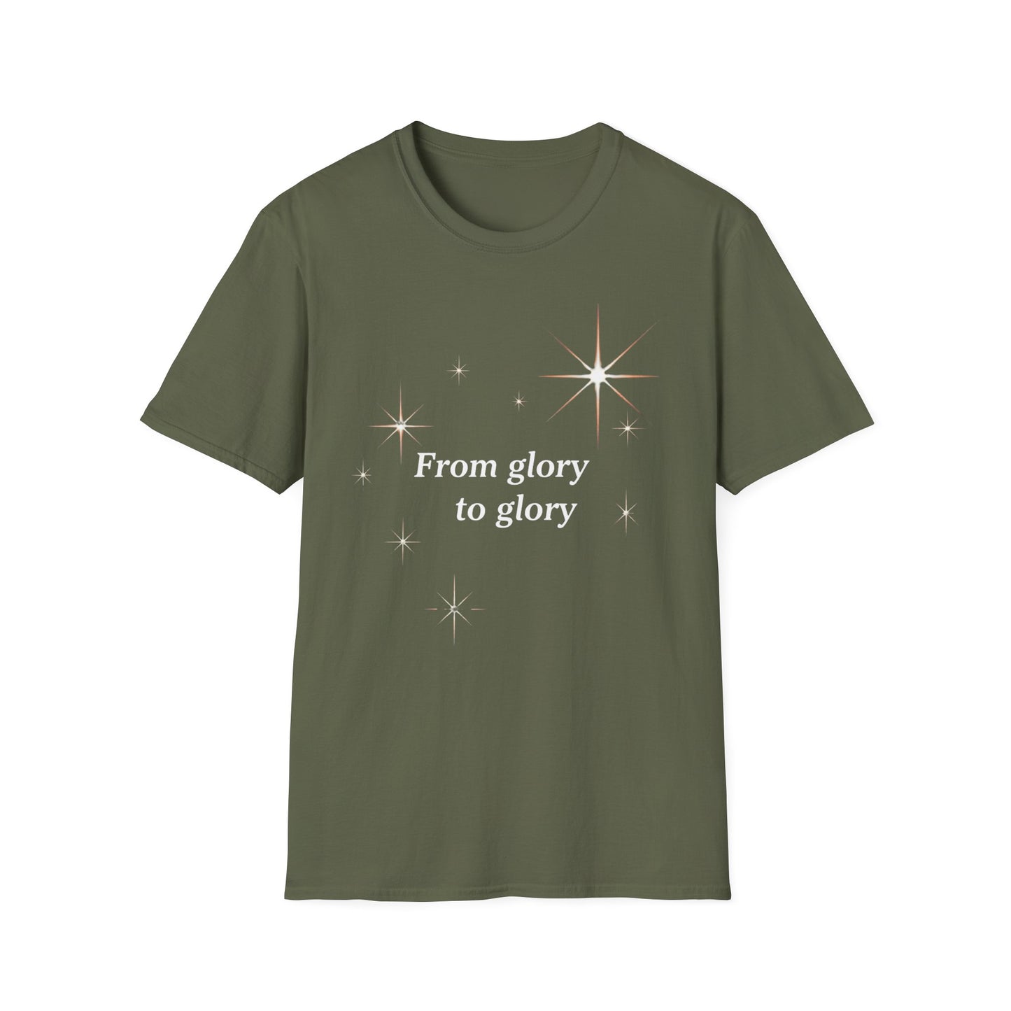 Inspirational Star-Embellished Unisex T-Shirt - 'From Glory to Glory'
