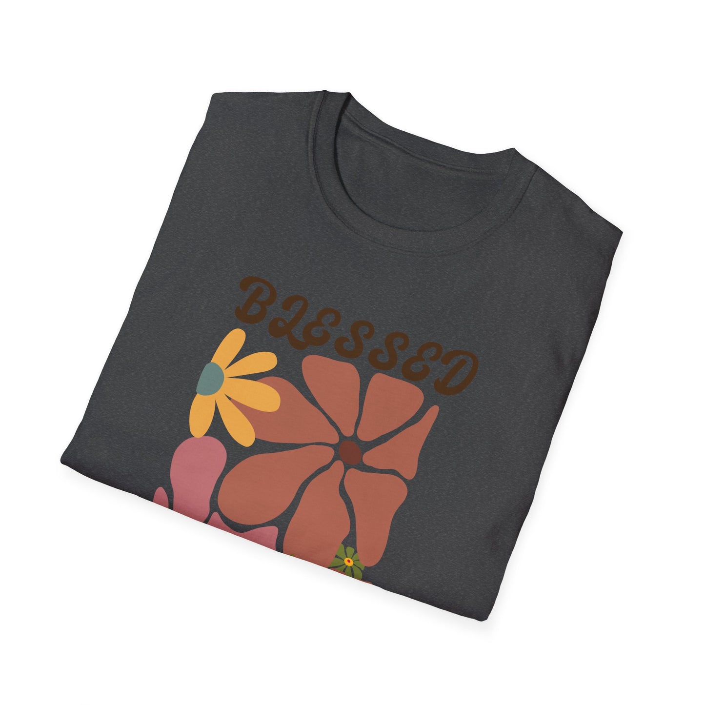 Blessed Floral Unisex Softstyle T-Shirt - Positive Vibes for Everyday Wear
