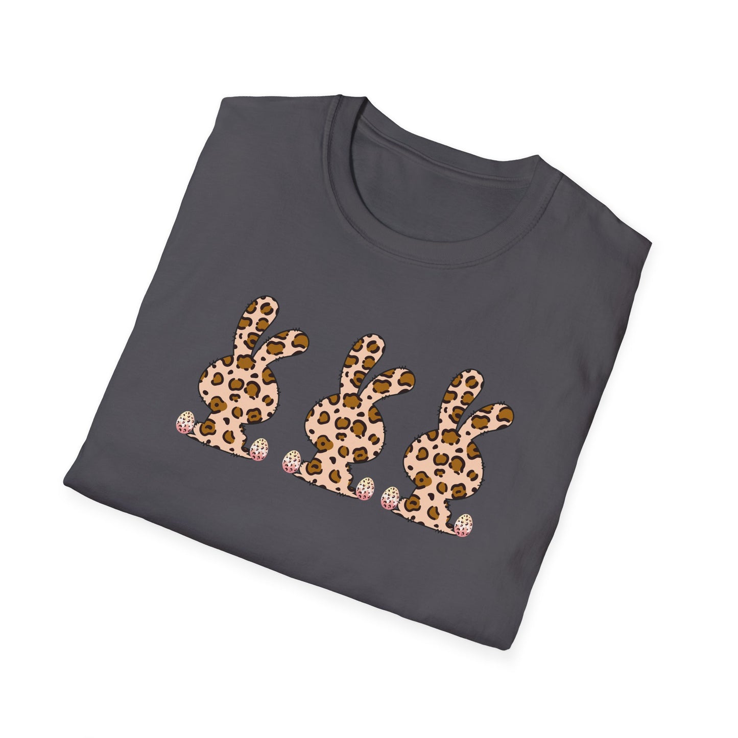 Leopard Print Bunny Unisex Softstyle T-Shirt - Casual Fun Fashion