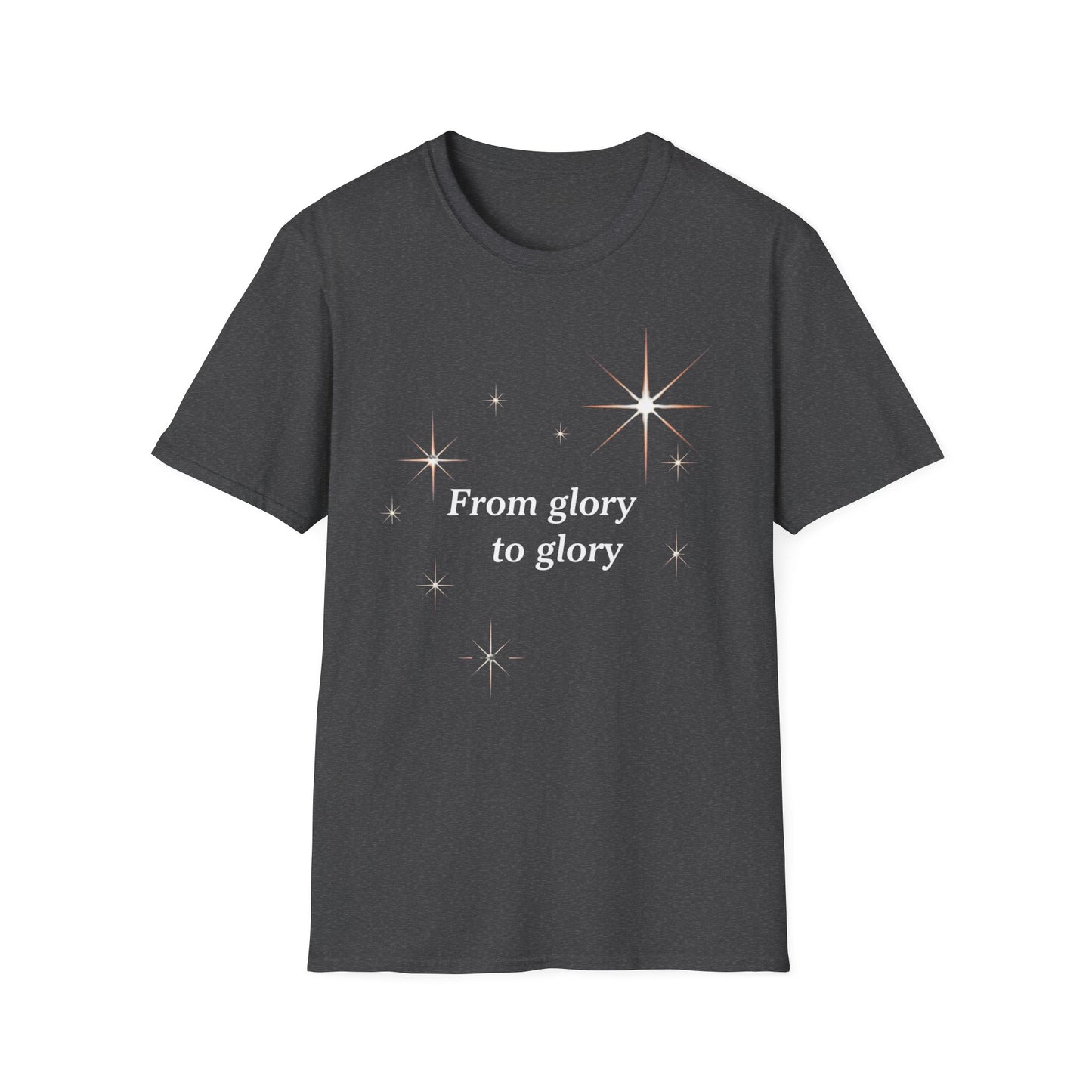 Inspirational Star-Embellished Unisex T-Shirt - 'From Glory to Glory'