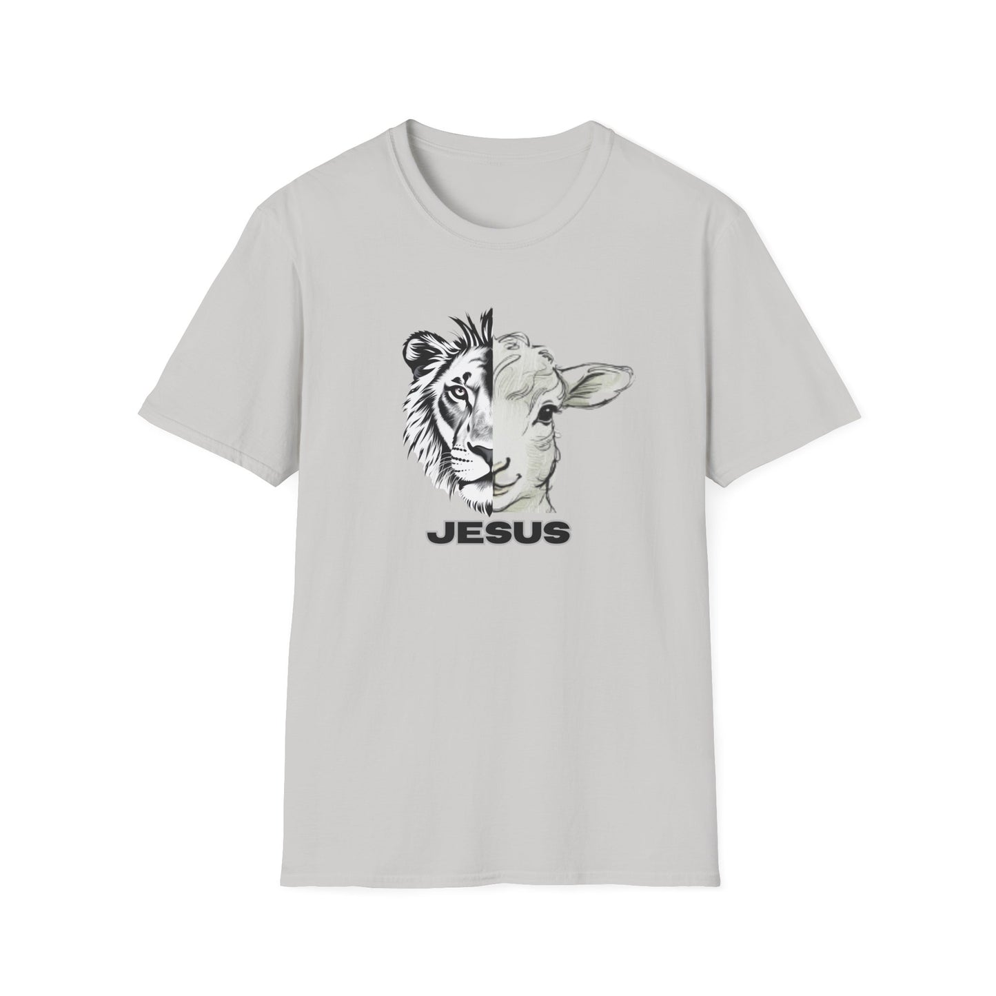 Jesus Lion and Lamb T-Shirt | Unisex Softstyle Tee, Christian Faith Shirt, Inspirational Gift, Religious Apparel, Unique Graphic Top