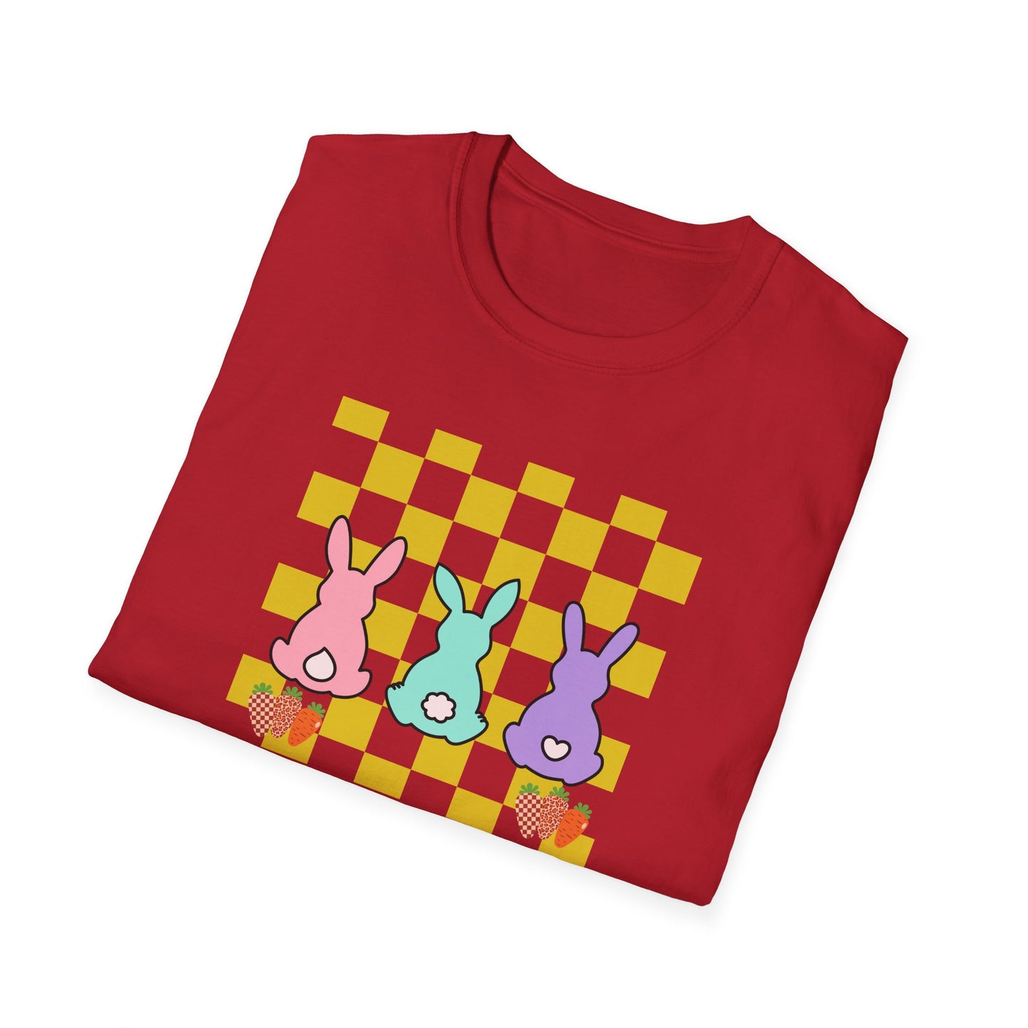 Spring Bunny Vibes Unisex Softstyle T-Shirt - Cute Easter Graphic Tee