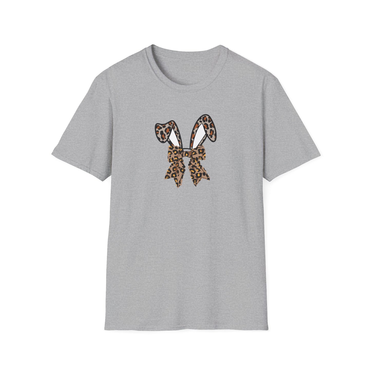 Leopard Print Bunny Ears T-Shirt - Unisex Softstyle Tee