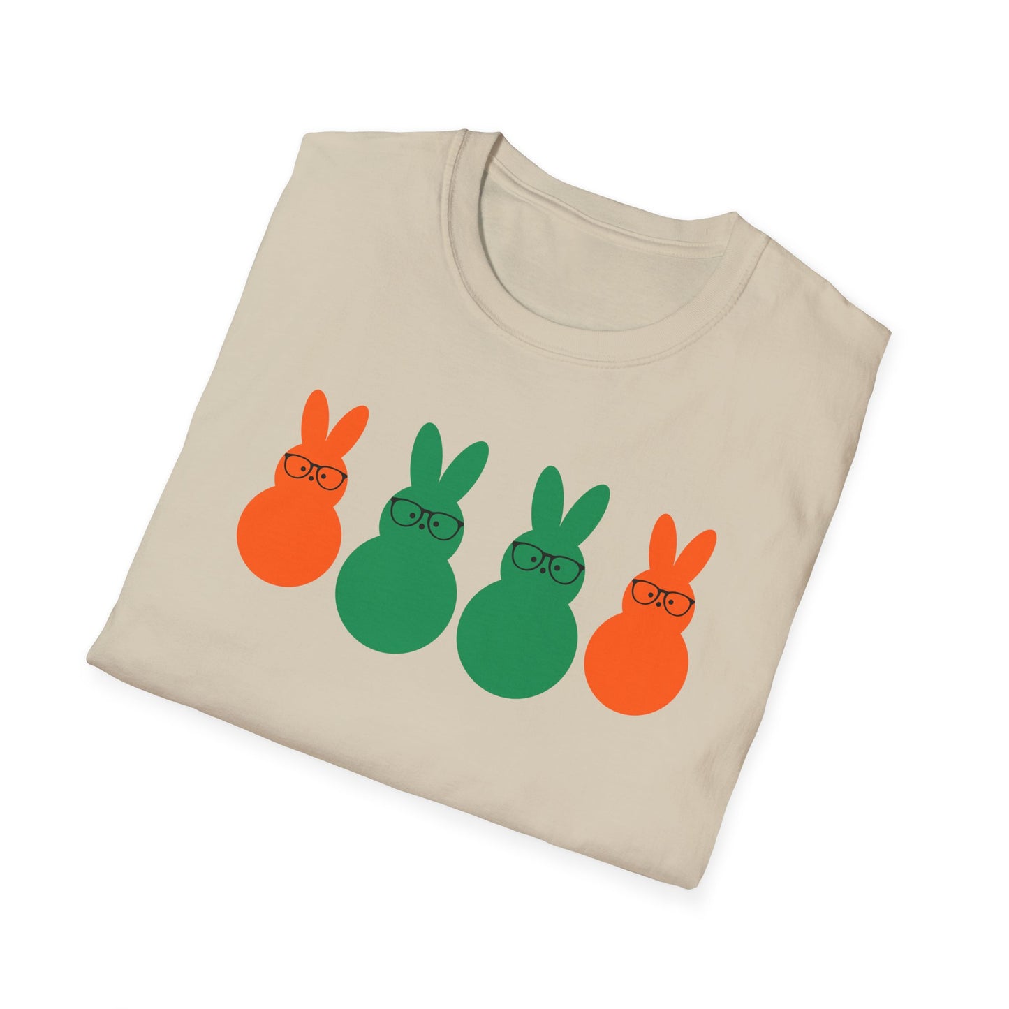Playful Easter Bunny Unisex Softstyle T-Shirt