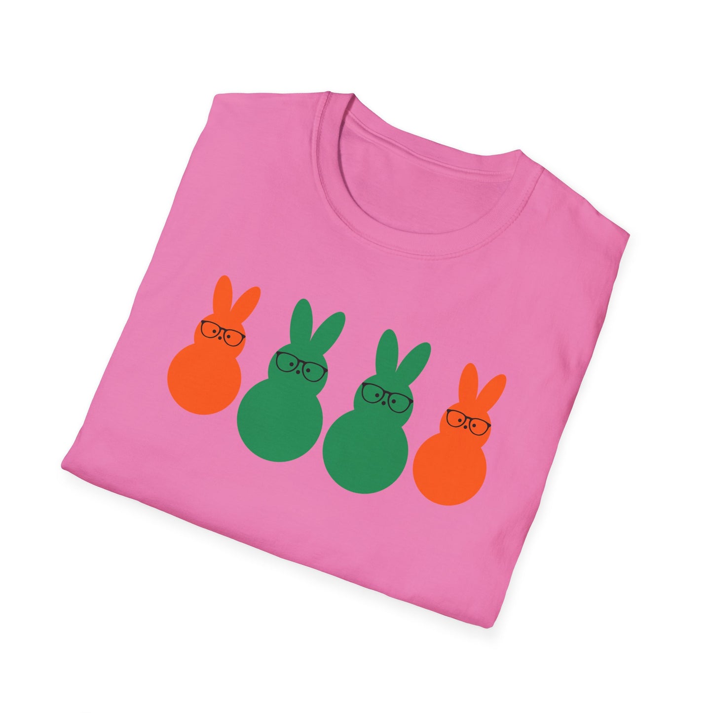 Playful Easter Bunny Unisex Softstyle T-Shirt