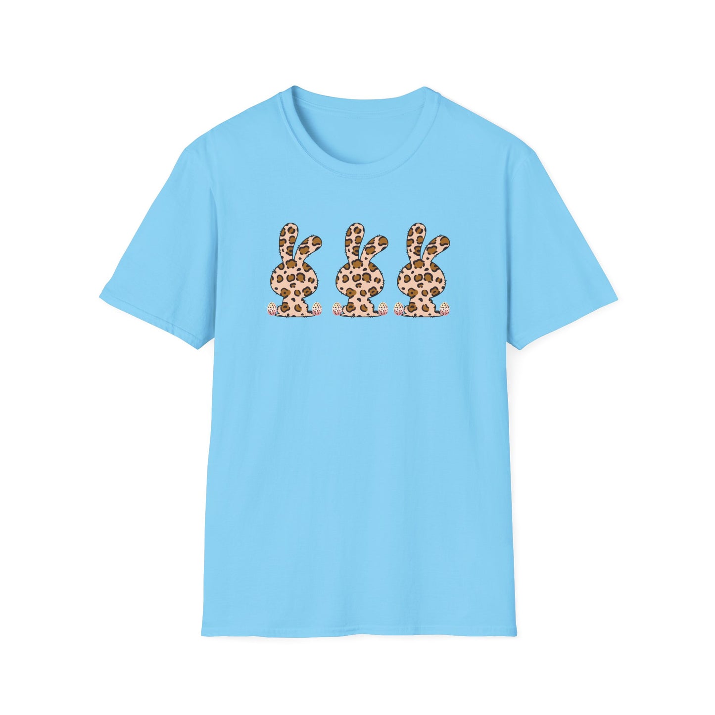 Leopard Print Bunny Unisex Softstyle T-Shirt - Casual Fun Fashion