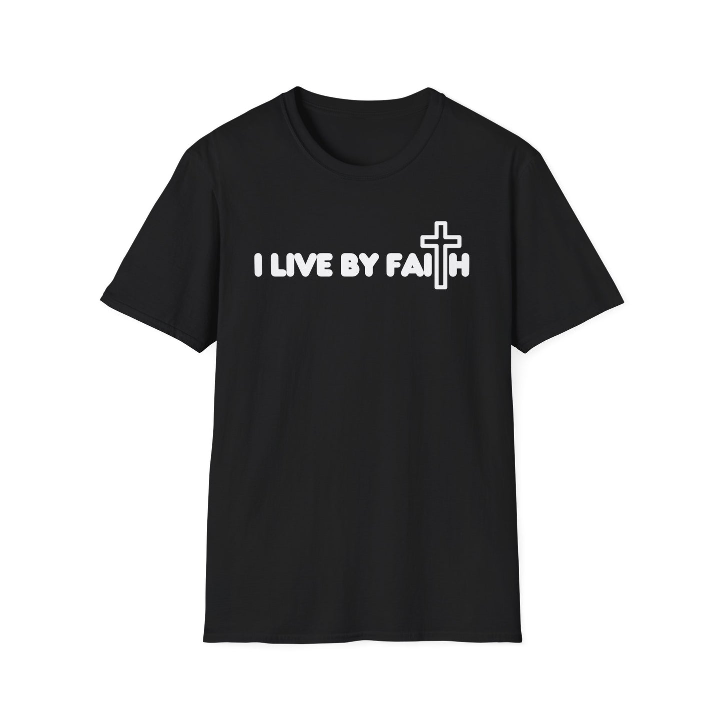 I Live By Faith Unisex Softstyle T-Shirt - Inspirational Christian Tee
