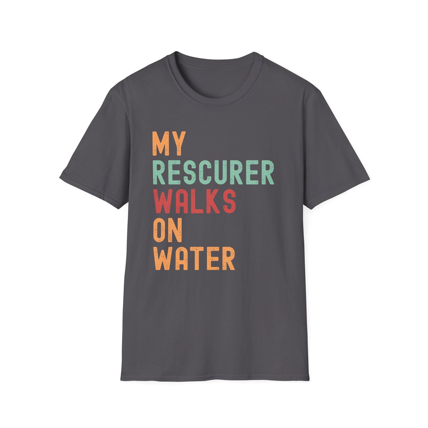 Inspirational Unisex T-Shirt - 'My Rescuer Walks on Water'
