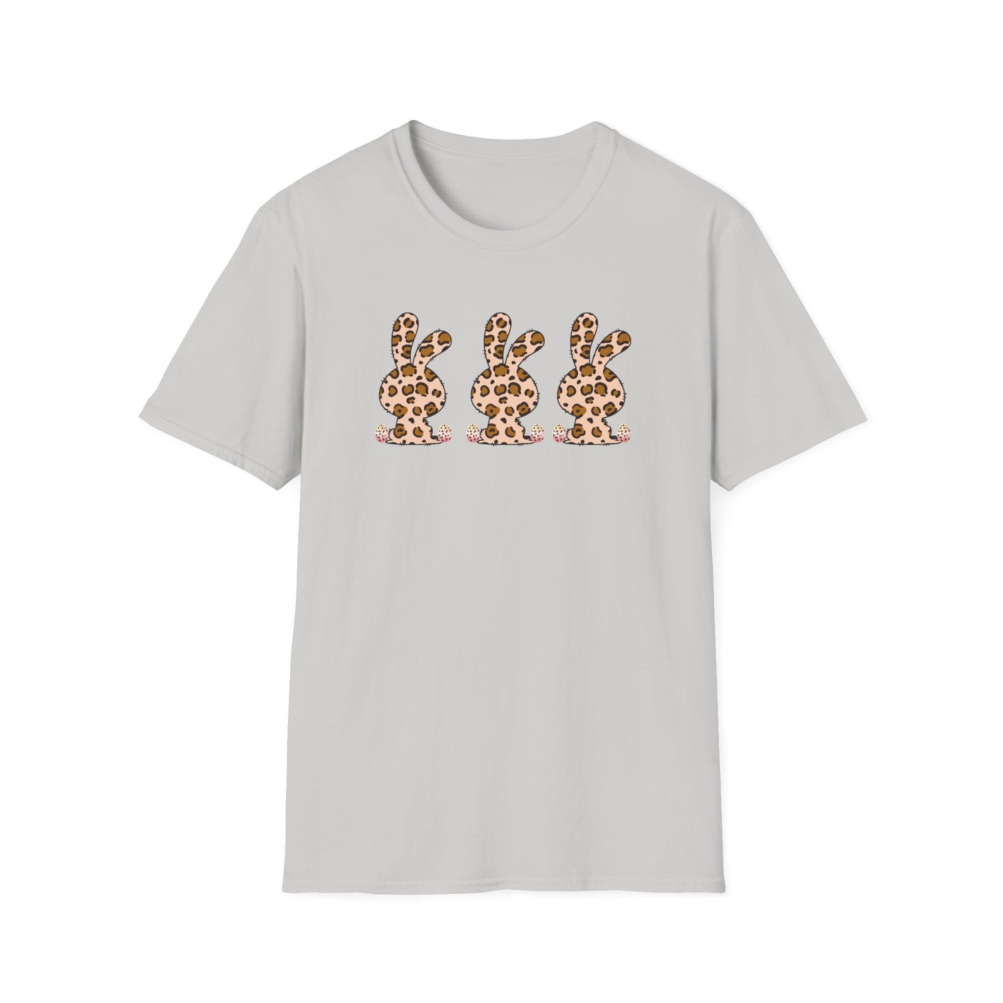 Leopard Print Bunny Unisex Softstyle T-Shirt - Casual Fun Fashion