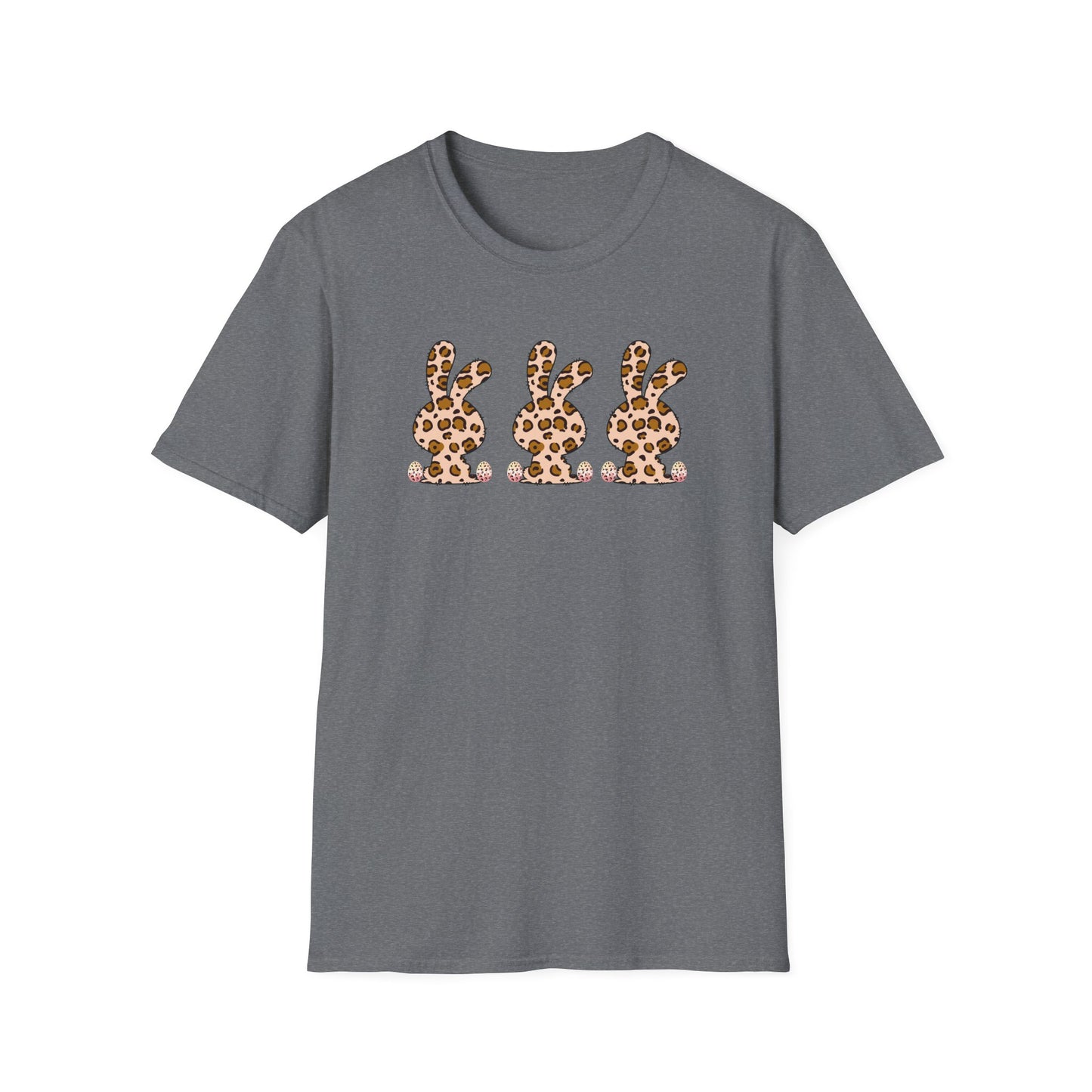 Leopard Print Bunny Unisex Softstyle T-Shirt - Casual Fun Fashion