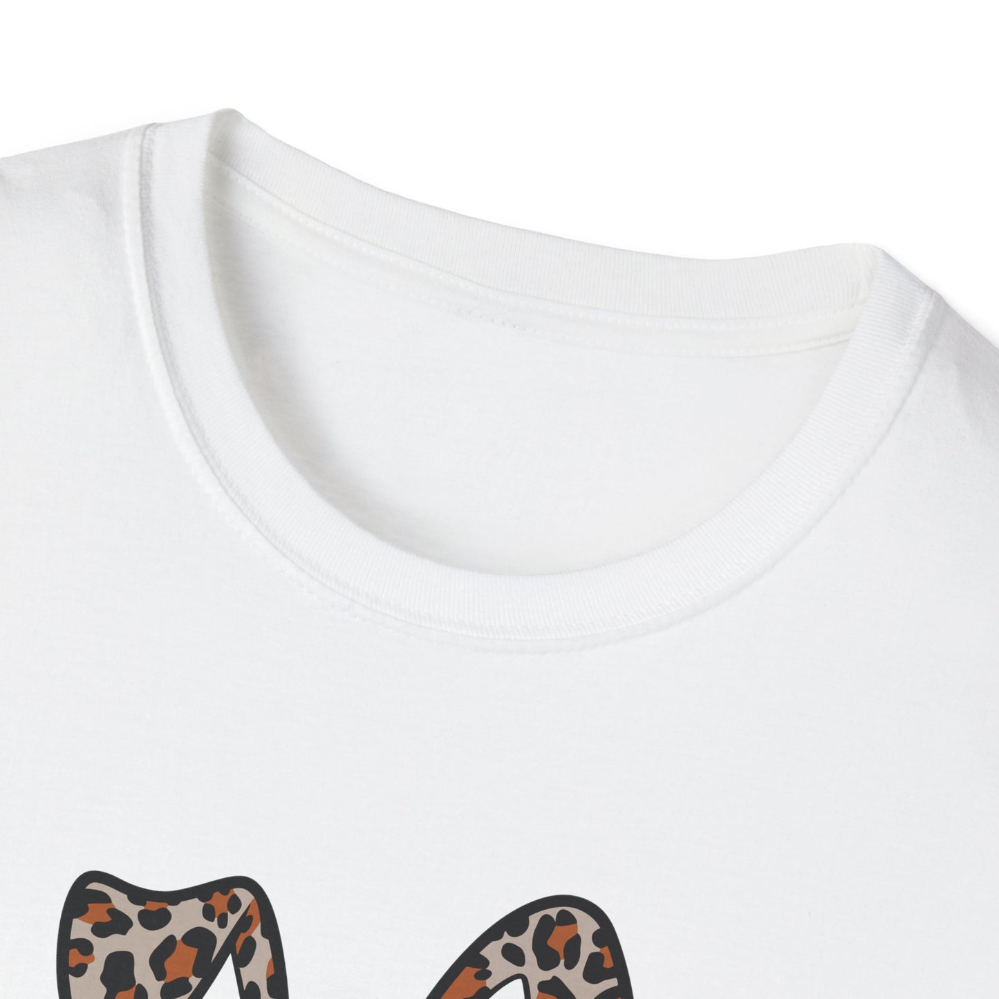 Leopard Print Bunny Ears T-Shirt - Unisex Softstyle Tee