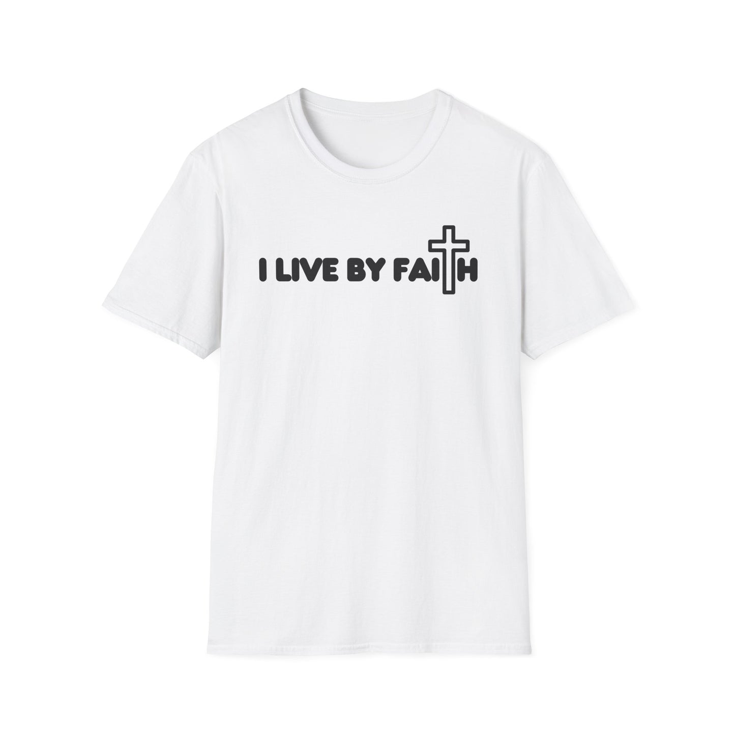 I Live By Faith Unisex Softstyle T-Shirt - Inspirational Christian Tee