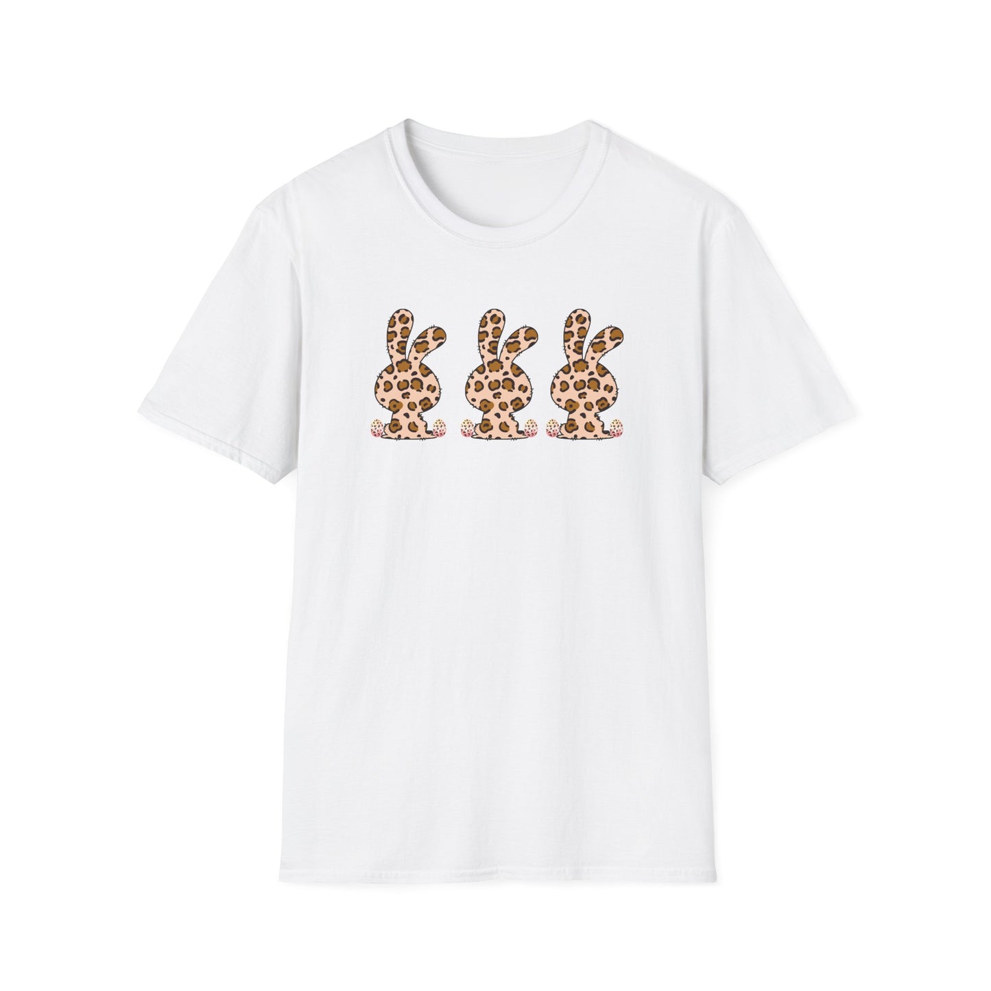 Leopard Print Bunny Unisex Softstyle T-Shirt - Casual Fun Fashion