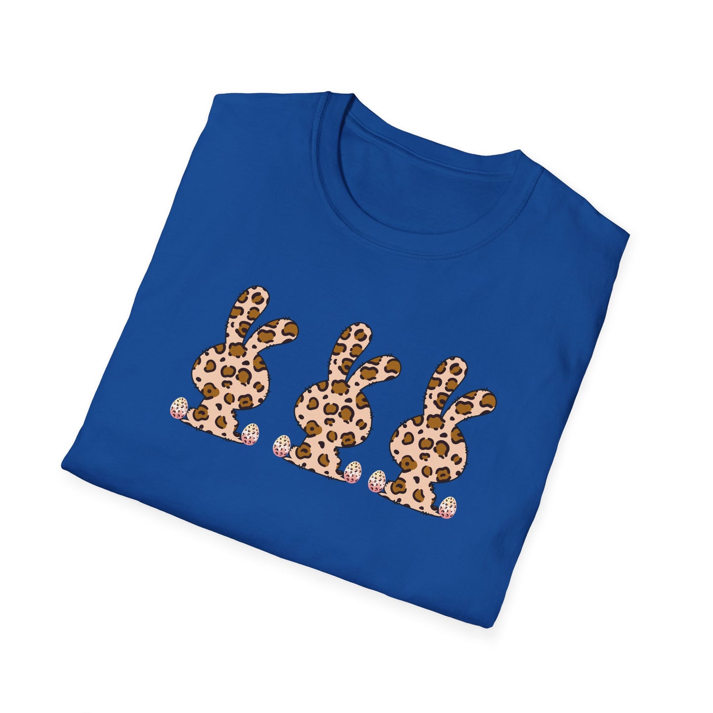 Leopard Print Bunny Unisex Softstyle T-Shirt - Casual Fun Fashion