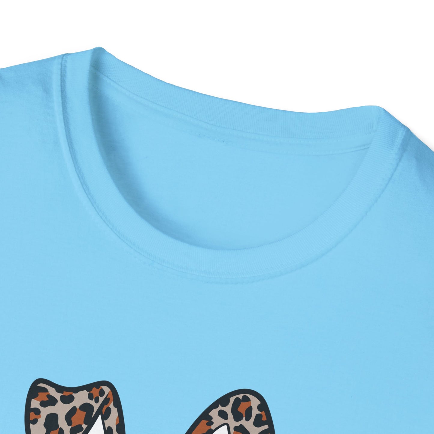 Leopard Print Bunny Ears T-Shirt - Unisex Softstyle Tee