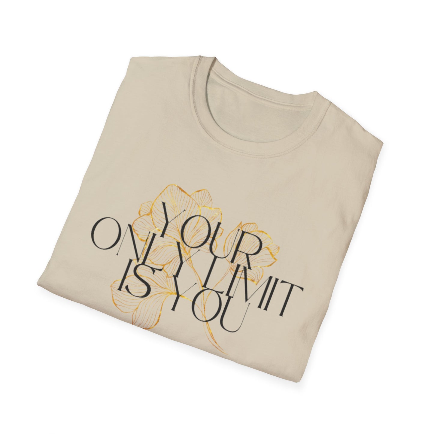 Inspirational Floral T-Shirt - 'Your Only Limit is You'