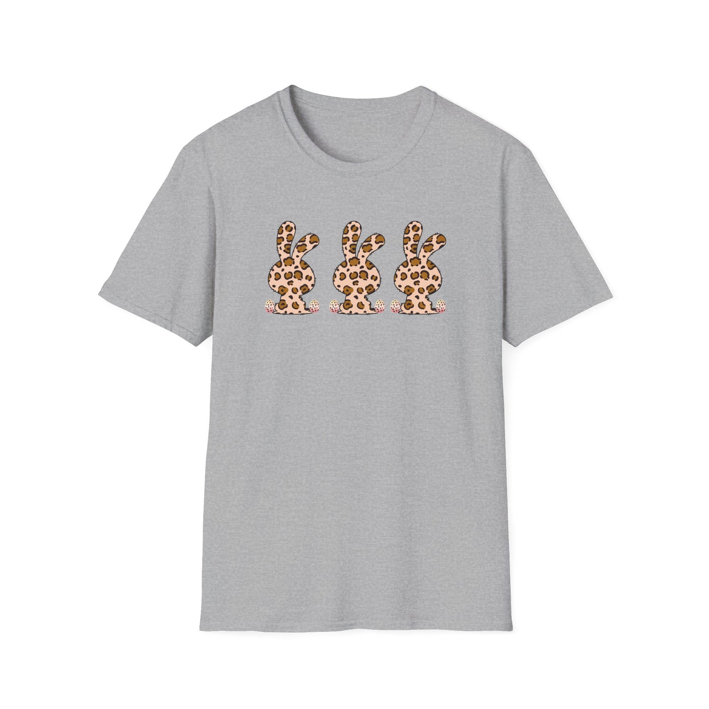 Leopard Print Bunny Unisex Softstyle T-Shirt - Casual Fun Fashion