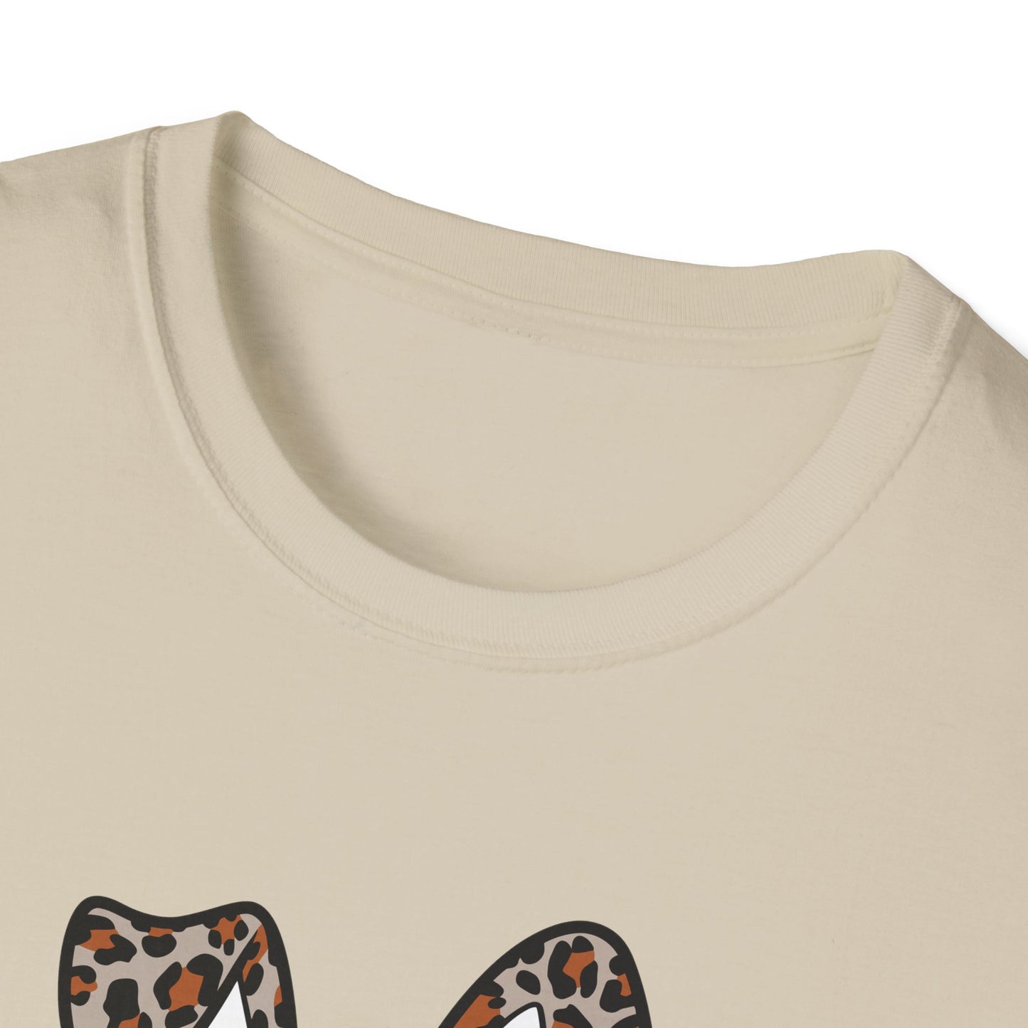 Leopard Print Bunny Ears T-Shirt - Unisex Softstyle Tee