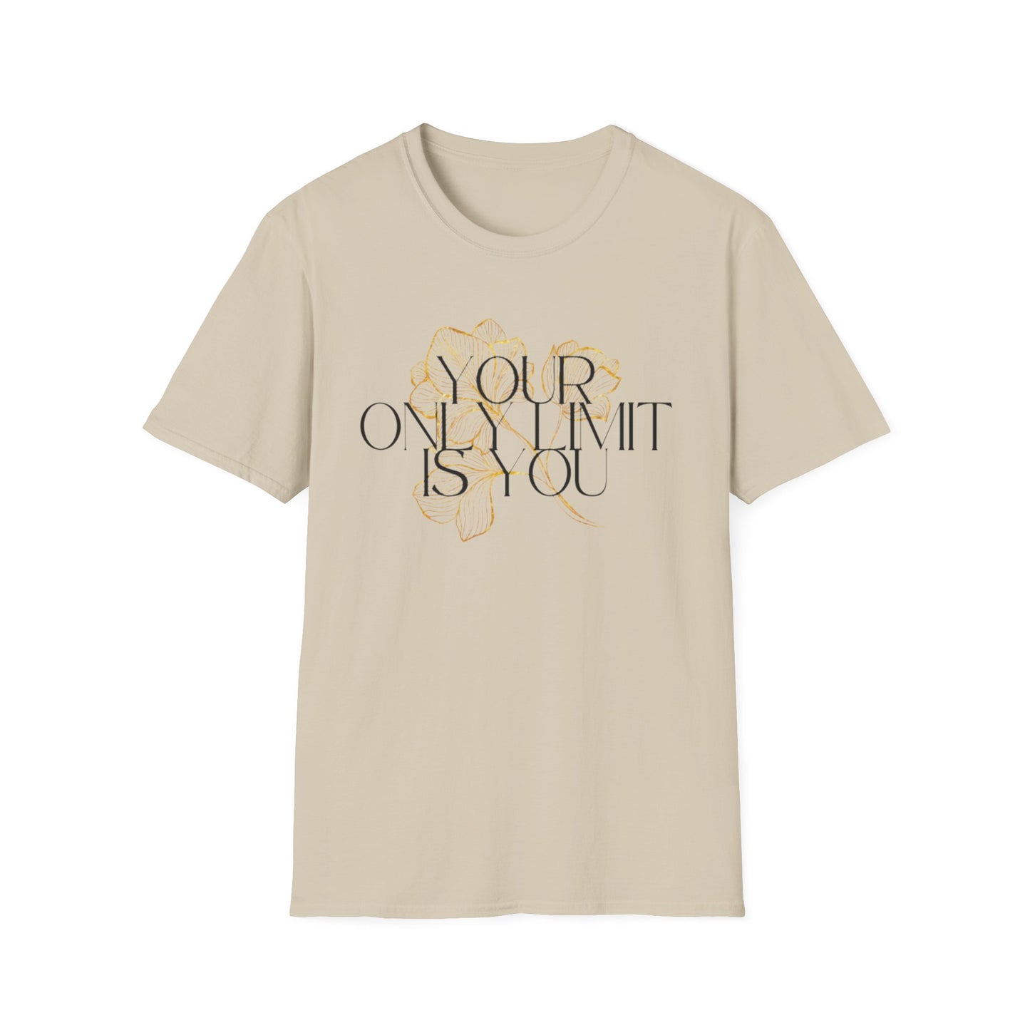 Inspirational Floral T-Shirt - 'Your Only Limit is You'