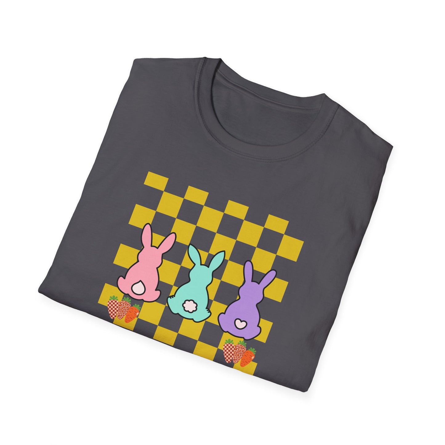 Spring Bunny Vibes Unisex Softstyle T-Shirt - Cute Easter Graphic Tee