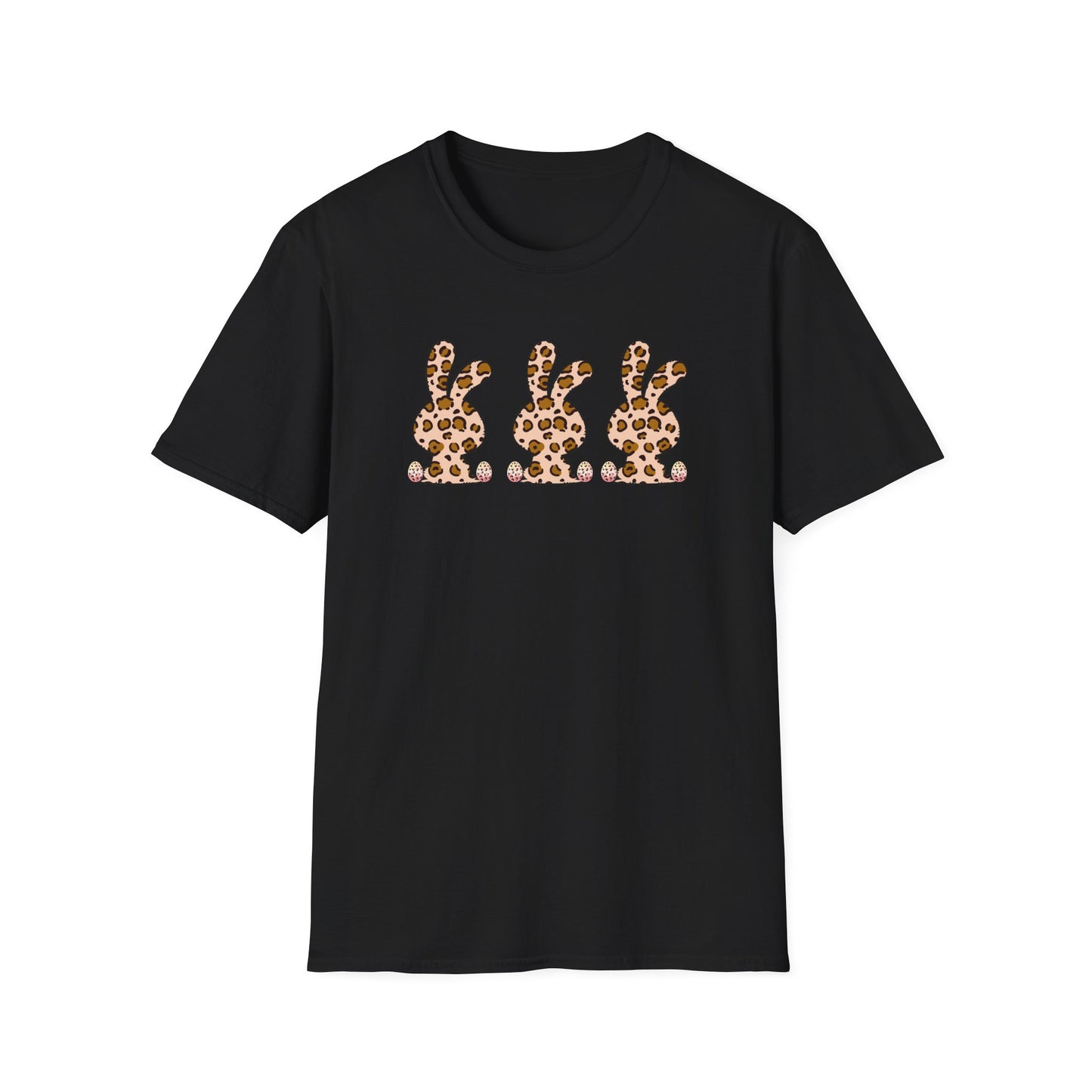 Leopard Print Bunny Unisex Softstyle T-Shirt - Casual Fun Fashion
