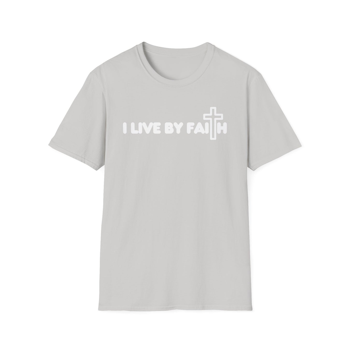 I Live By Faith Unisex Softstyle T-Shirt - Inspirational Christian Tee