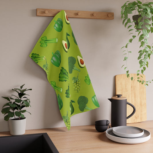 Vibrant Vegetable Tea Towels - Cotton Blend Kitchen Decor