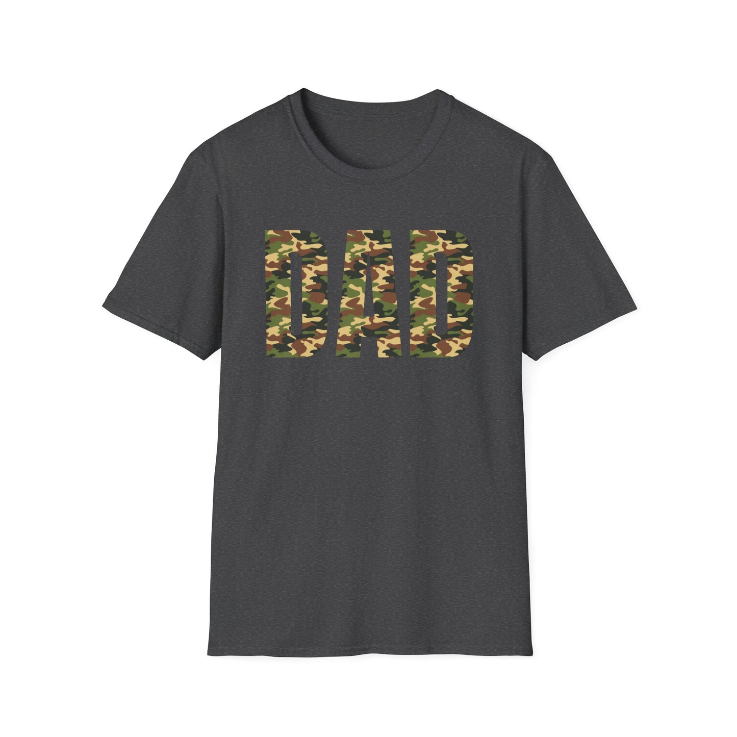 Camo Dad T-Shirt | Unisex Softstyle Tee for Father's Day & Casual Wear