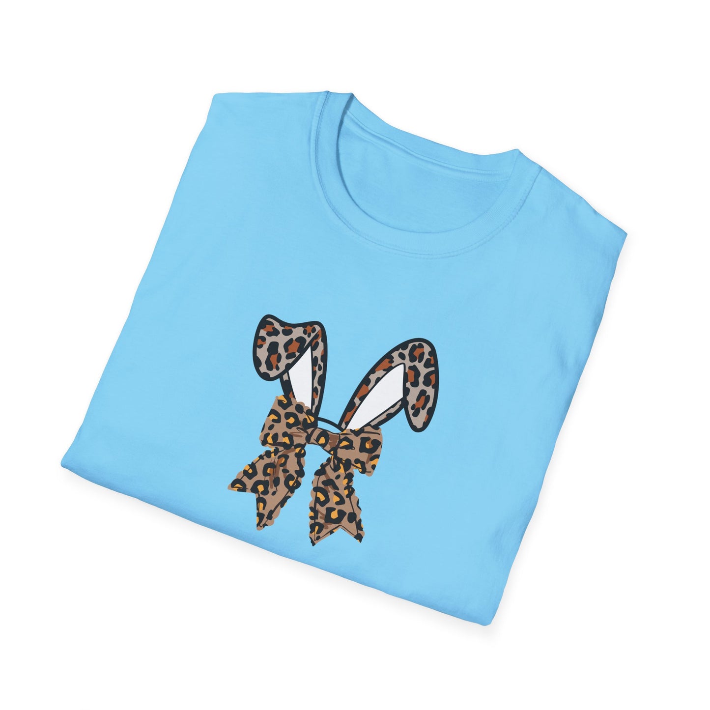 Leopard Print Bunny Ears T-Shirt - Unisex Softstyle Tee