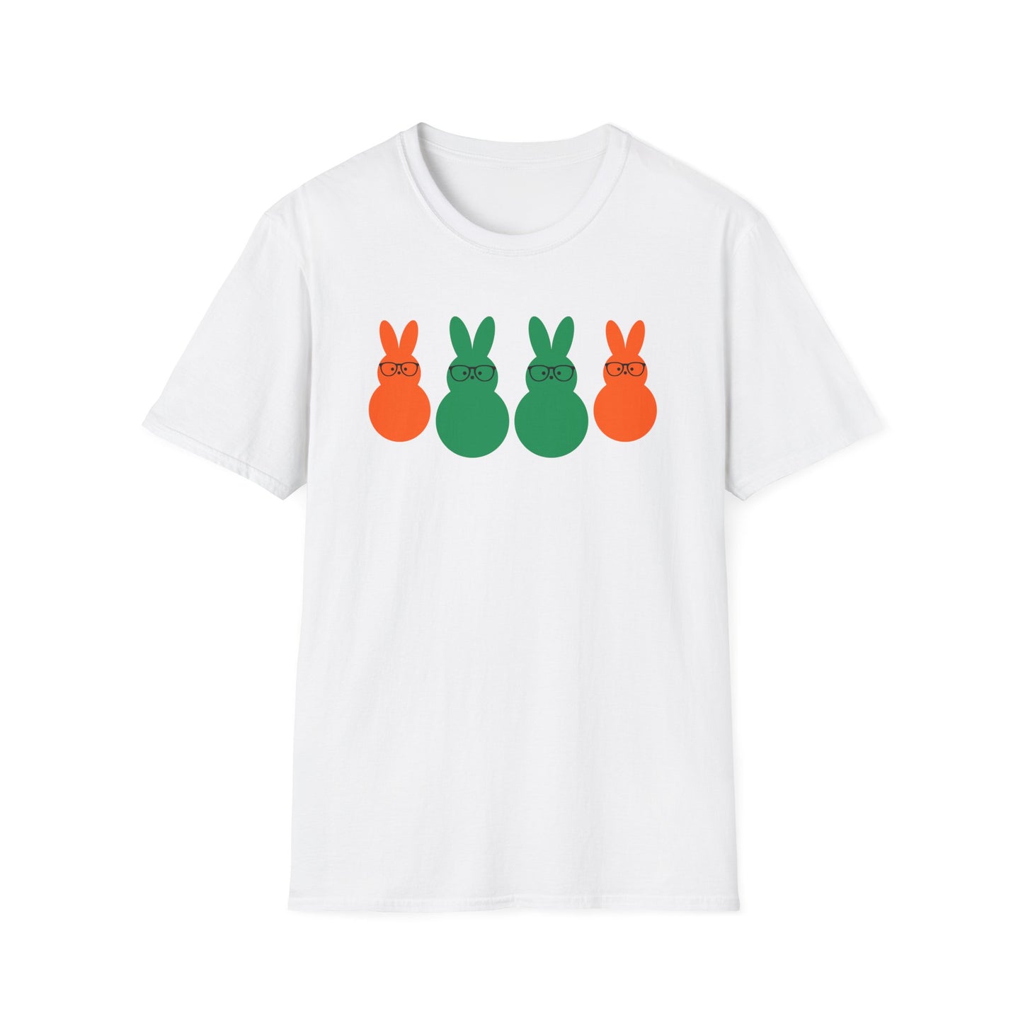 Playful Easter Bunny Unisex Softstyle T-Shirt