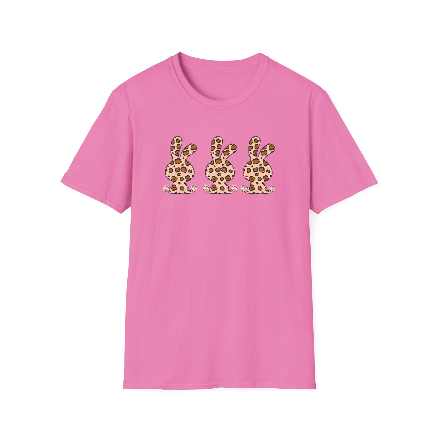 Leopard Print Bunny Unisex Softstyle T-Shirt - Casual Fun Fashion
