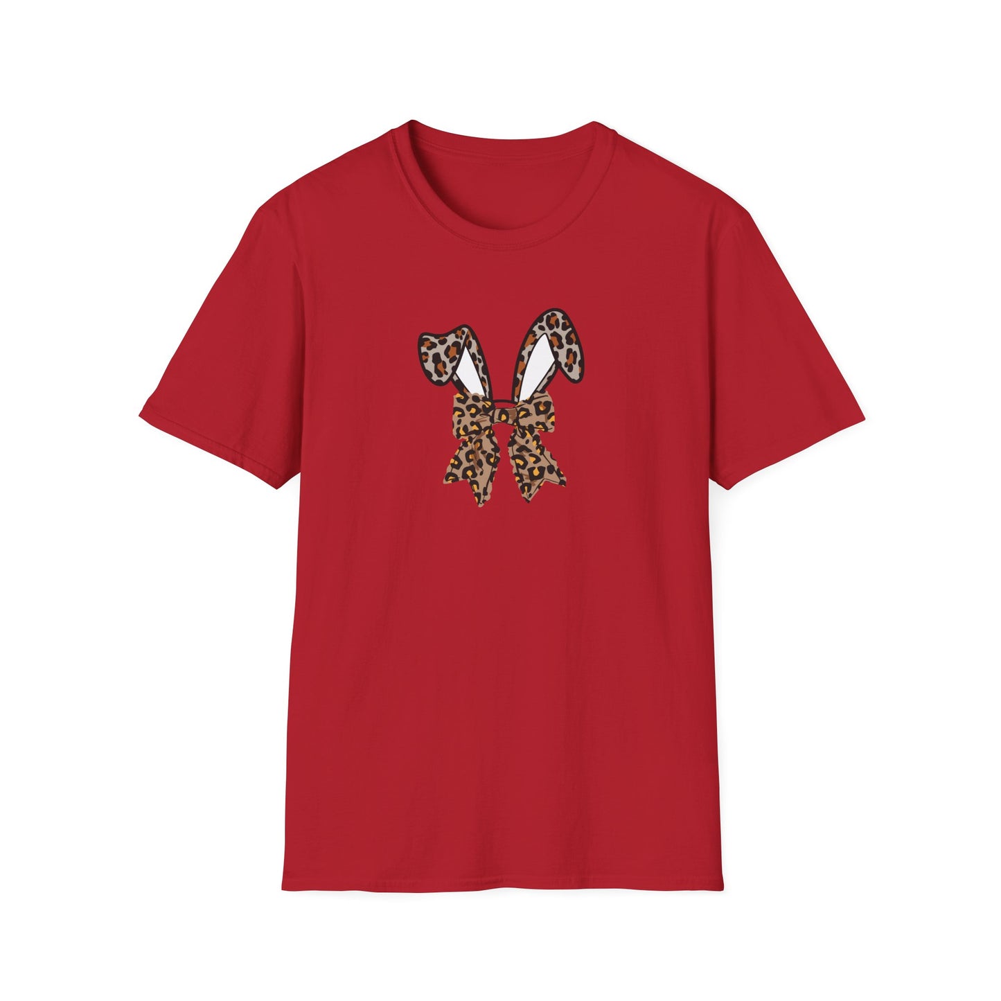 Leopard Print Bunny Ears T-Shirt - Unisex Softstyle Tee